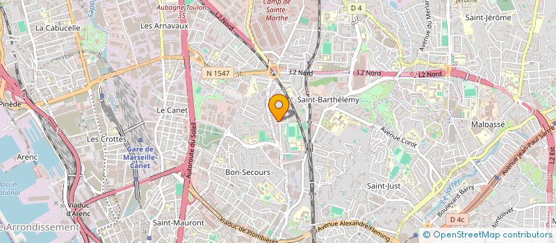 localisation de l'entreprise UNION SPORTIVE DES CHEMINOTS MARSEILLAIS à MARSEILLE
