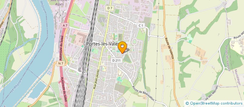 localisation de l'entreprise UNION SPORTIVE DES CHEMINOTS PORTOIS VOLLEY BALL  PORTES-LES-VALENCE