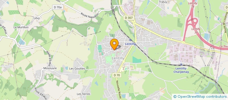 localisation de l'entreprise UNION SPORTIVE DES COTEAUX DU LYONNAIS à LENTILLY