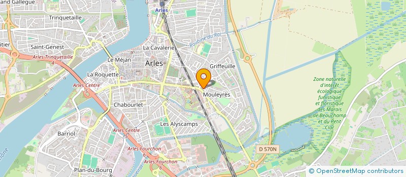 localisation de l'entreprise UNION SPORTIVE DES CROULANTS D ARLES à ARLES