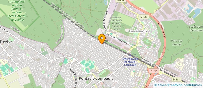 localisation de l'entreprise UNION SPORTIVE DU BATIMENT à PONTAULT-COMBAULT