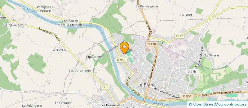 localisation de l'entreprise UNION SPORTIVE DU BLANC à LE BLANC