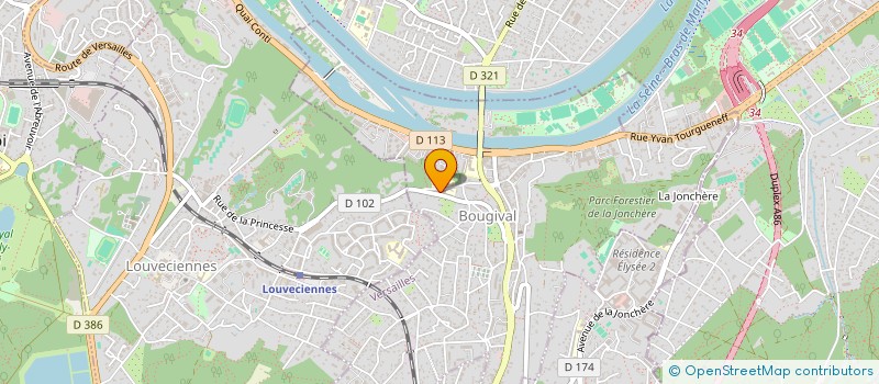 localisation de l'entreprise UNION SPORTIVE ENSEIGNE PREMIER DEGRE  BOUGIVAL