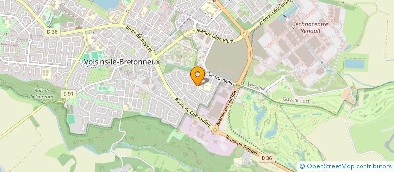 localisation de l'entreprise UNION SPORTIVE ENSEIGNEMENT PREMIER DEGRE ECOLE ELEMENTAIRE 40 ARPENTS  VOISINS-LE-BRETONNEUX