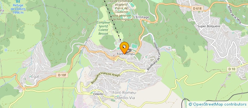 localisation de l'entreprise UNION SPORTIVE ET CULTURELLE FONT ROMEU à FONT-ROMEU-ODEILLO-VIA