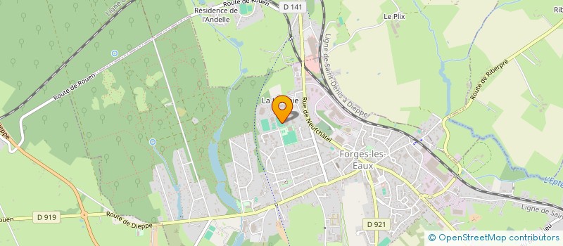 localisation de l'entreprise UNION SPORTIVE FORGIONNE TENNIS CLUB  FORGES-LES-EAUX