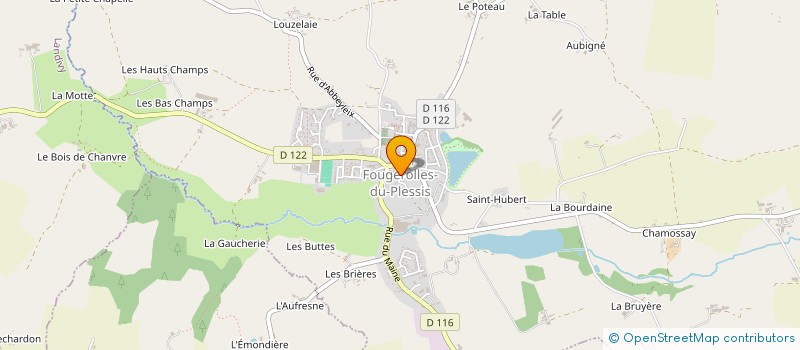 localisation de l'entreprise UNION SPORTIVE FOUGEROLLAISE USF FOOTBALL à FOUGEROLLES-DU-PLESSIS