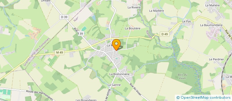 localisation de l'entreprise UNION SPORTIVE GESVRINE BASKET BALL  CHAPELLE-SUR-ERDRE (LA)