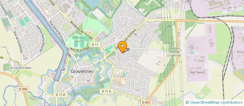 localisation de l'entreprise UNION SPORTIVE GRAVELINOISE DE JU JUTSU TRADITIONNEL à GRAVELINES