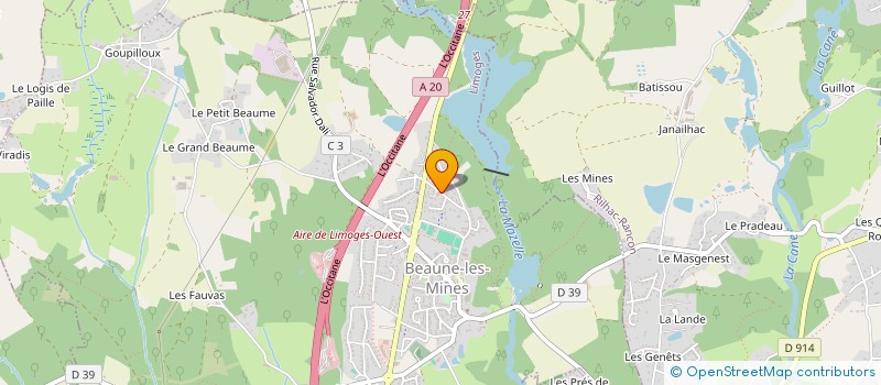 localisation de l'entreprise UNION SPORTIVE GYM BEAUNE LES MINES à LIMOGES