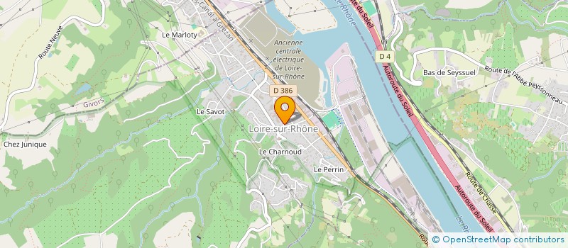 localisation de l'entreprise UNION SPORTIVE GYMNASTIQUE VOLONTAIRE  LOIRE-SUR-RHONE