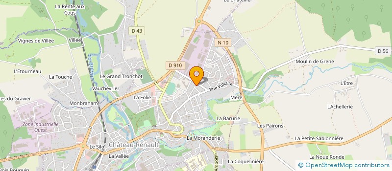 localisation de l'entreprise UNION SPORTIVE INTERENTREPRISE  CHATEAU-RENAULT