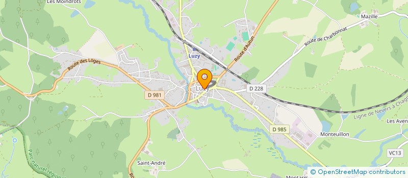 localisation de l'entreprise UNION SPORTIVE LUZY CYCLISME  LUZY