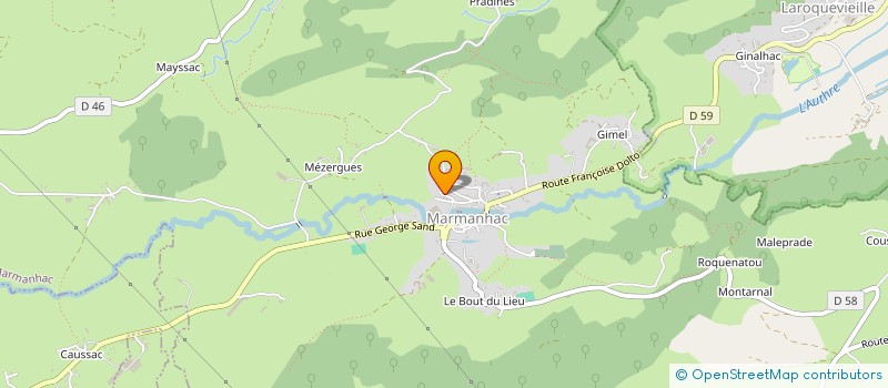 localisation de l'entreprise UNION SPORTIVE MARMANHACOISE DE TENNIS DE TABLE à MARMANHAC