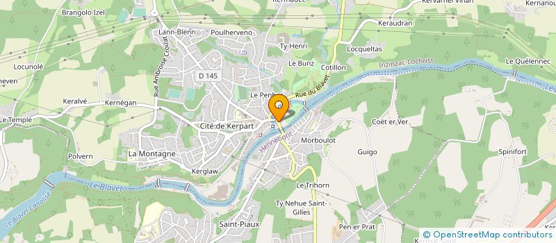 localisation de l'entreprise UNION SPORTIVE MONTAGNARDE  INZINZAC-LOCHRIST