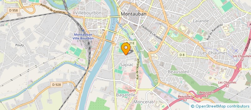localisation de l'entreprise UNION SPORTIVE MONTALBANAISE - TENNIS DE TABLE  MONTAUBAN