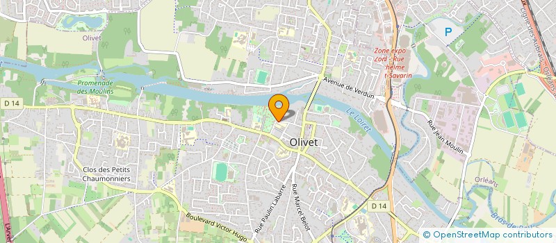 localisation de l'entreprise UNION SPORTIVE MUNICIPALE D'OLIVET à OLIVET