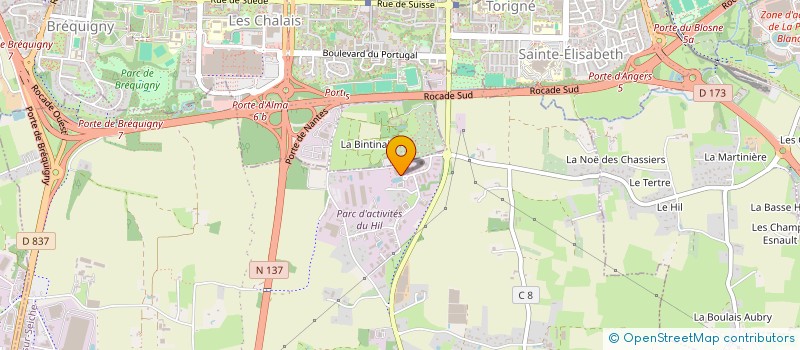 localisation de l'entreprise UNION SPORTIVE NOYAL CHATILLON TENNIS  NOYAL-CHATILLON-SUR-SEICHE