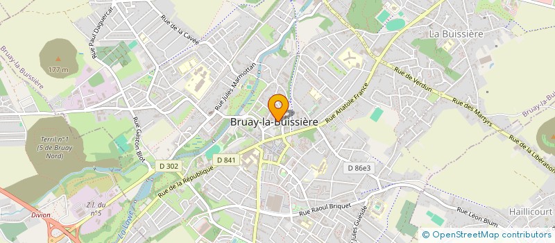 localisation de l'entreprise UNION SPORTIVE OUVRIERE BRUAY-LA-BUISSIERE SECTION CYCLISME à BRUAY-LA-BUISSIERE