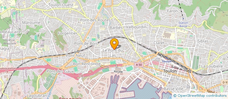 localisation de l'entreprise UNION SPORTIVE PRADETANNE MONTANER PIETRINI BOISSONS  TOULON