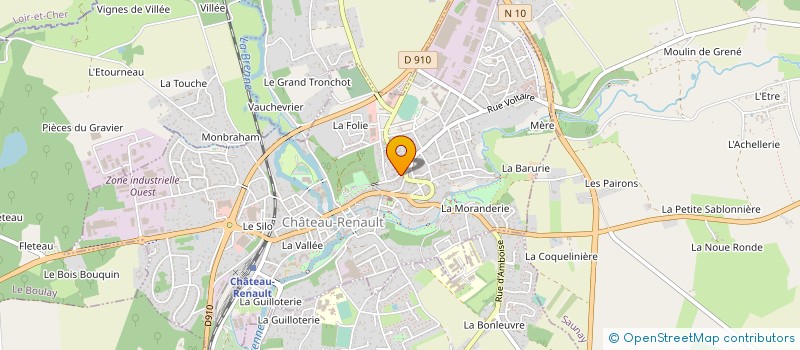 localisation de l'entreprise UNION SPORTIVE RENAUDINE VOLLEY-BALL  CHATEAU-RENAULT