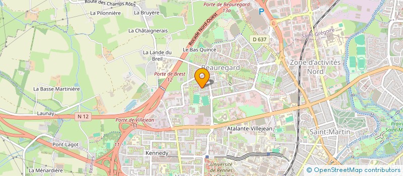 localisation de l'entreprise UNION SPORTIVE RENNES  RENNES