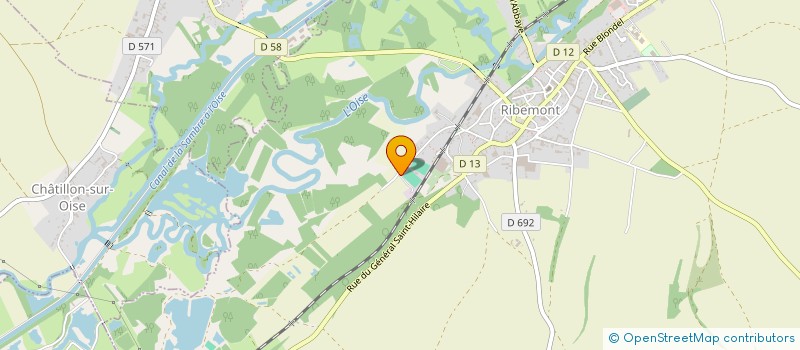 localisation de l'entreprise UNION SPORTIVE RIBEMONTOISE - MEZIERES FOOTBALL CLUB  RIBEMONT