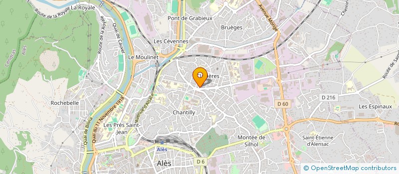 localisation de l'entreprise UNION SPORTIVE ROMAIN ROLLAND  ALES