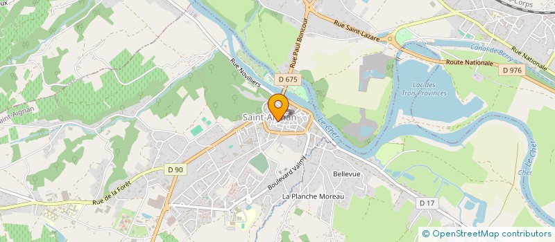 localisation de l'entreprise UNION SPORTIVE SAINT-AIGNAN NOYERS USSAN BILLARD CLUB  SAINT-AIGNAN