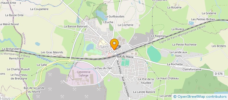 localisation de l'entreprise UNION SPORTIVE SAINT PIERRE LA COUR PORT BRILLET  SAINT-PIERRE-LA-COUR