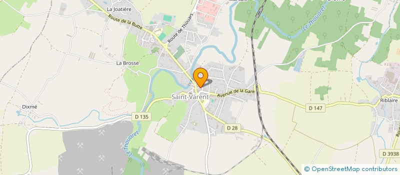 localisation de l'entreprise UNION SPORTIVE SAINT VARENT PIERREGEAY  SAINT-VARENT