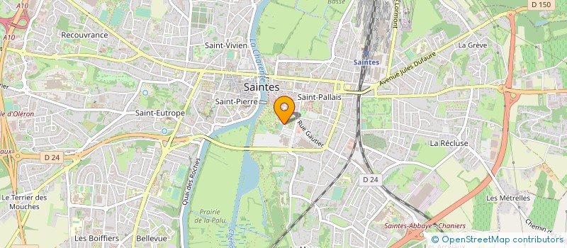 localisation de l'entreprise UNION SPORTIVE SAINTAISE DE PETANQUE  SAINTES