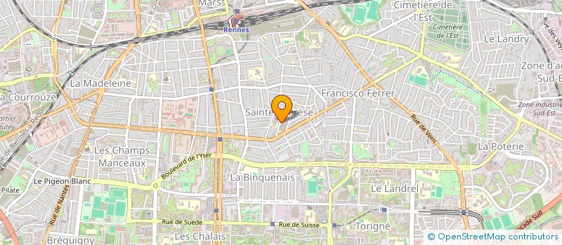 localisation de l'entreprise UNION SPORTIVE SAINTE THERESE  RENNES