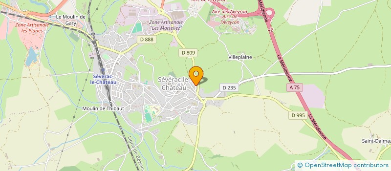 localisation de l'entreprise UNION SPORTIVE SEVERAGAISE RUGBY  SEVERAC D'AVEYRON