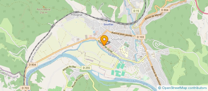 localisation de l'entreprise UNION SPORTIVE SOUILLAC HANDBALL  SOUILLAC