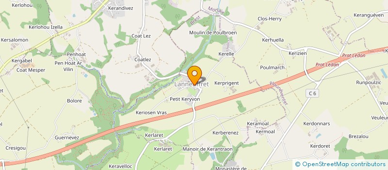 localisation de l'entreprise UNION SPORTIVE ST SERVAIS-ST DERRIEN  SAINT-SERVAIS