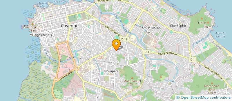 localisation de l'entreprise UNION SPORTIVE UNITE  CAYENNE