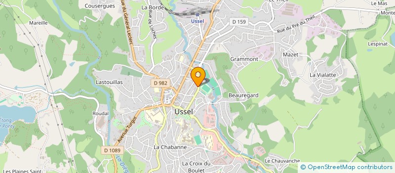 localisation de l'entreprise UNION SPORTIVE USSELLOISE  USSEL