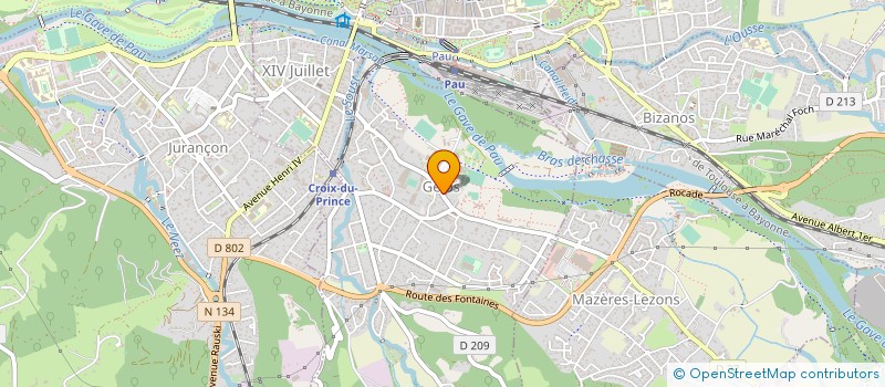 localisation de l'entreprise UNION SPORTIVE VAILLANTE GELOSIENNE à GELOS