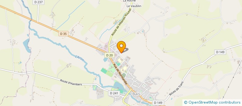 localisation de l'entreprise UNION SPORTIVE VALLEE D ORTHE  VIMARTIN-SUR-ORTHE