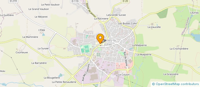 localisation de l'entreprise UNION SPORTIVE VILLAINES PETANQUE  VILLAINES-LA-JUHEL