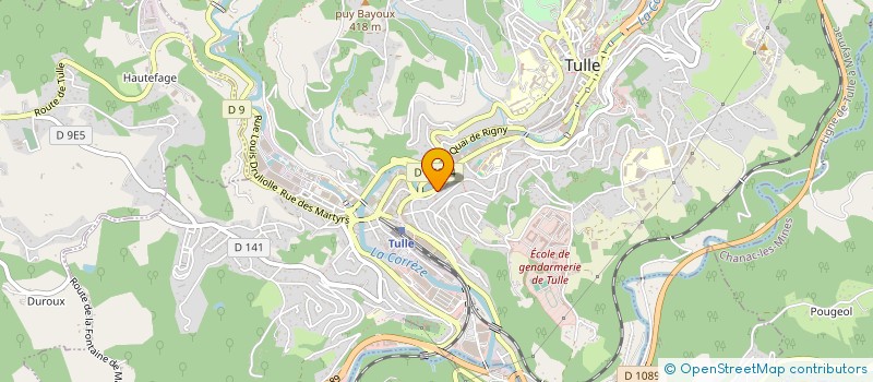 localisation de l'entreprise UNION SYND DES OUVRIERS CORREZE  TULLE