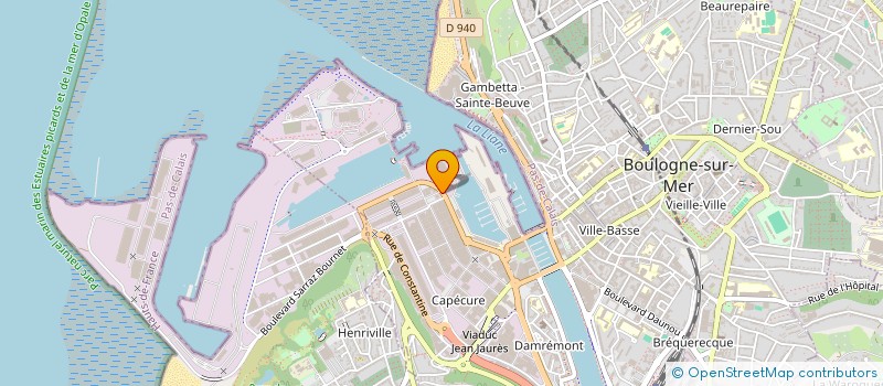localisation de l'entreprise UNION SYND DES PORTS DE PECHE à BOULOGNE-SUR-MER