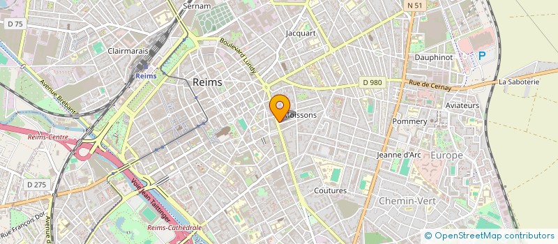 localisation de l'entreprise UNION SYND OUVR CONFED F.O MARNE  REIMS