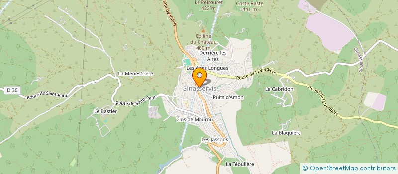 localisation de l'entreprise UNION SYNDICALE DES CHASSEURS DE GINASSERVIS  GINASSERVIS