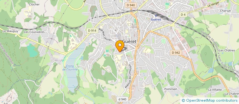 localisation de l'entreprise UNION SYNDICALE SOLIDAIRES 23  GUERET
