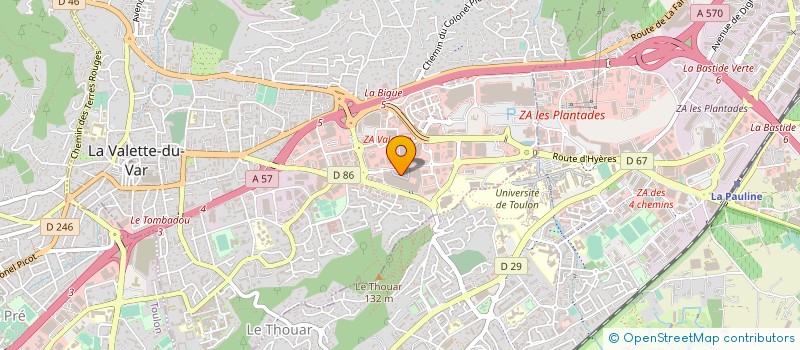 localisation de l'entreprise UNION SYNDICATS COPROPRIETES GRAND VAR  LA VALETTE-DU-VAR