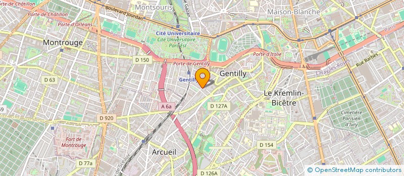 localisation de l'entreprise UNION TECHNICIEN ETUD BATIMENT  GENTILLY