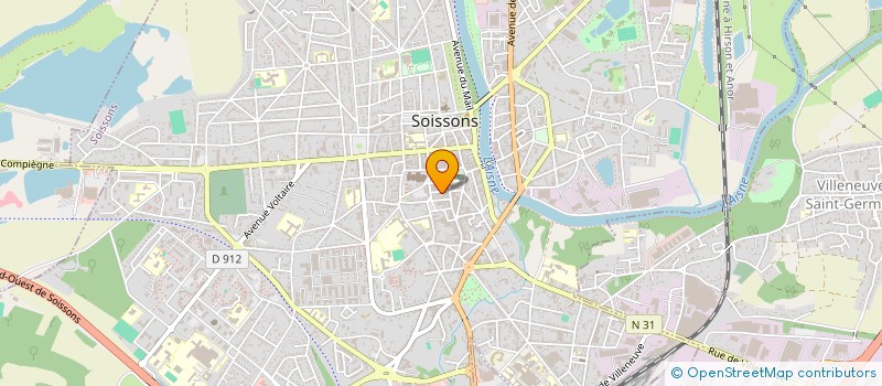 localisation de l'entreprise UNION TERRIT RETRAITES & PRERETR CFDT à SOISSONS