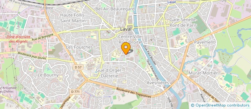 localisation de l'entreprise UNION TERRITORIALE DES RETRAITES ET PRERETRAITES CFDT DE LA MAYENNE à LAVAL